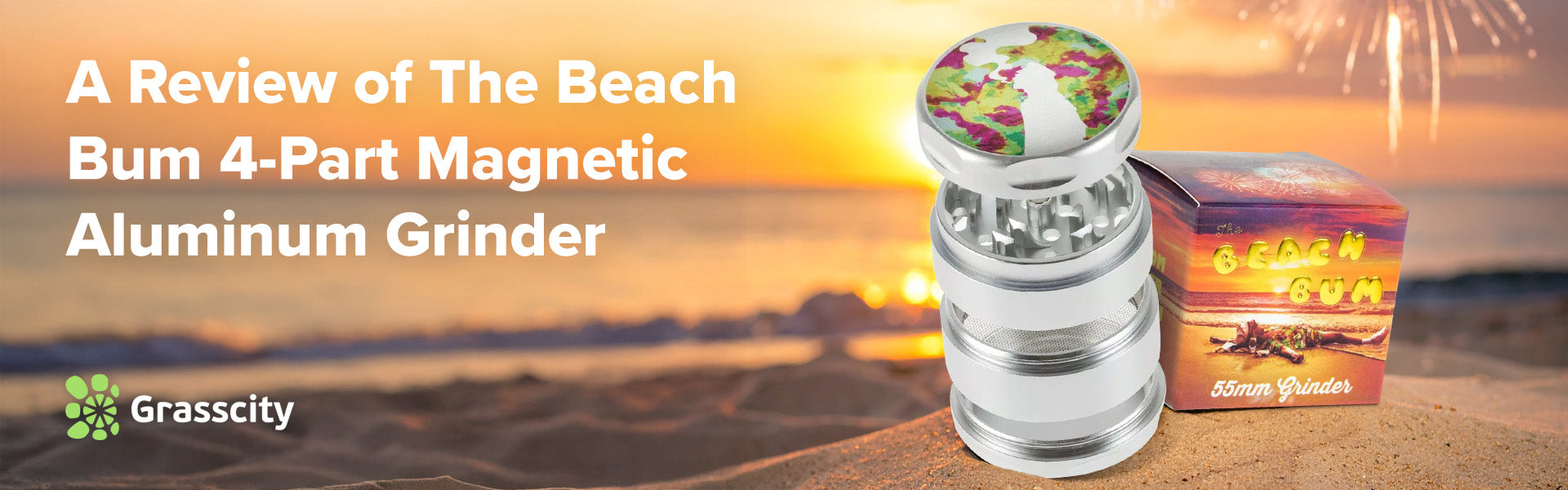Beach bum 4-part magnetic aluminum grinder