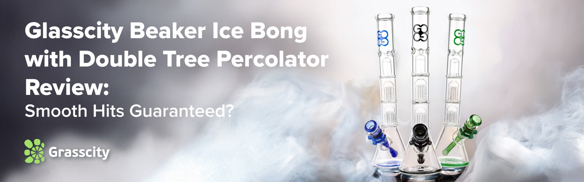 Glasscity Beaker Ice Bong with Double Tree Percolator