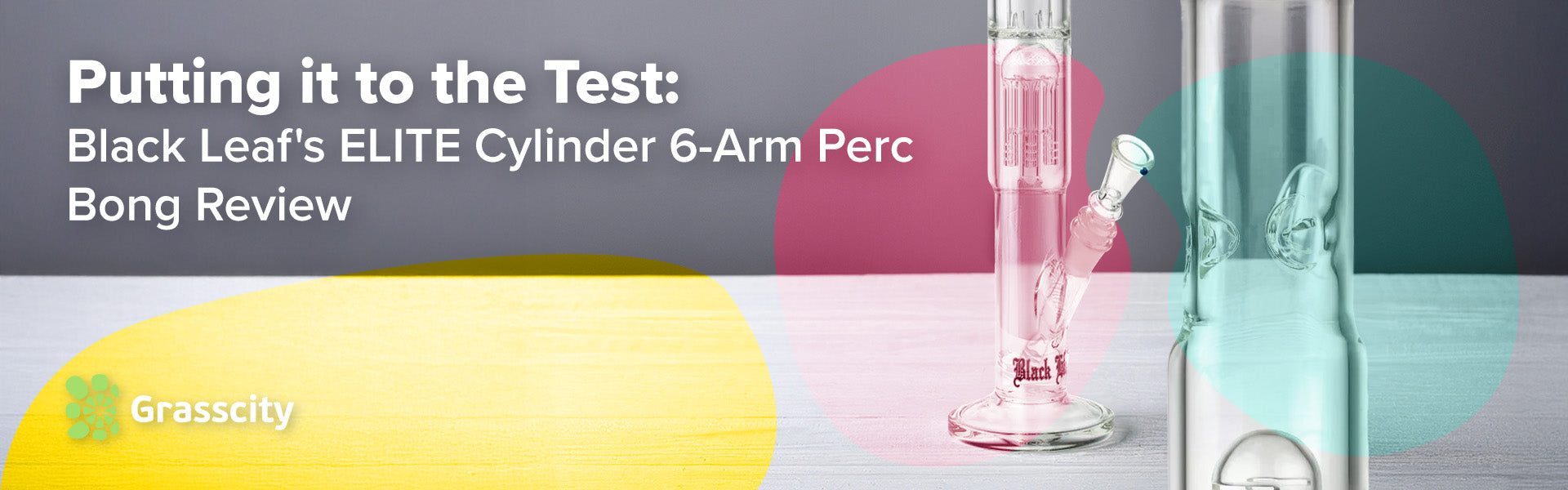 Black Leaf's ELITE Cylinder 6-Arm Perc Bong