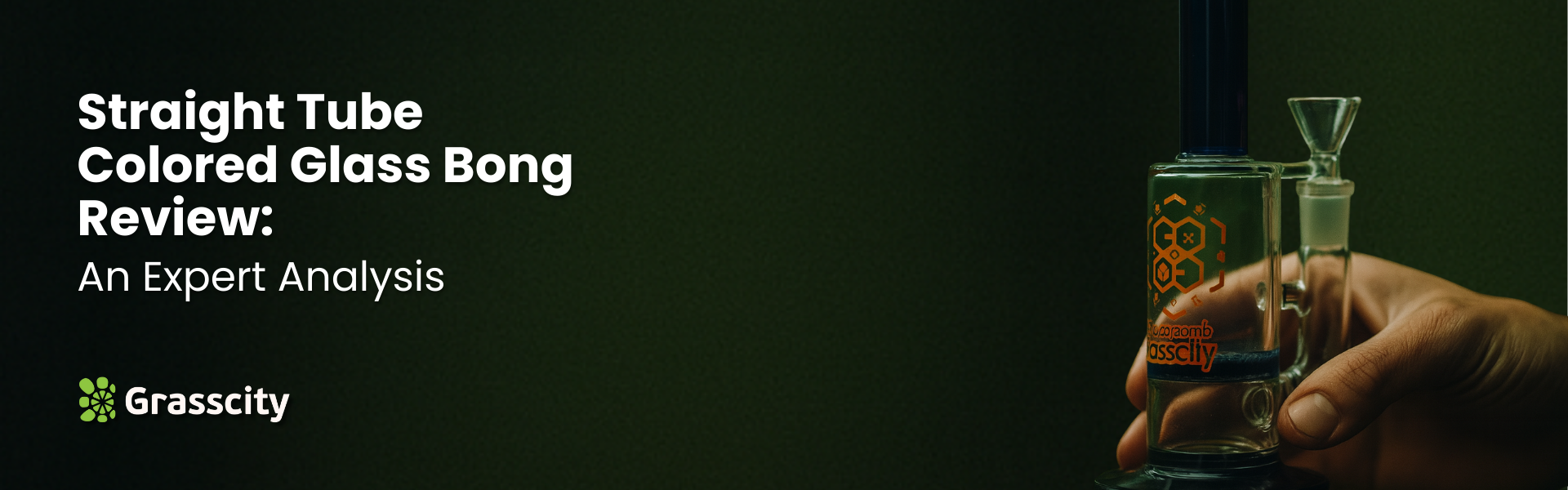 Straight Tube Colored Glass Bong