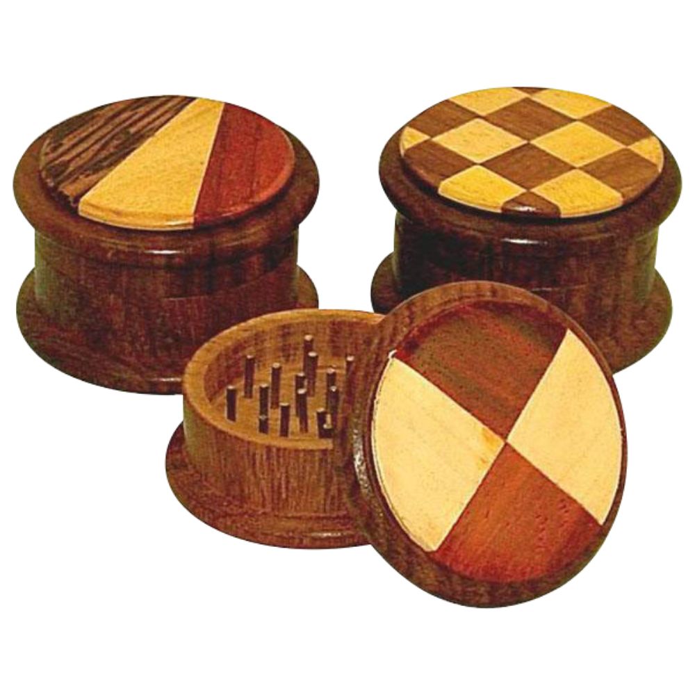 2-Piece Polished Round Wood Grinder