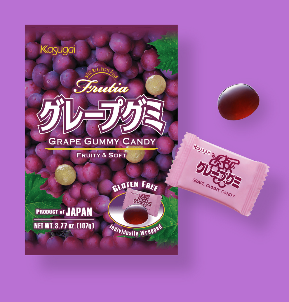 Kasugai Japanese Grape Gummy with Real Fruit Juice – Grasscity
