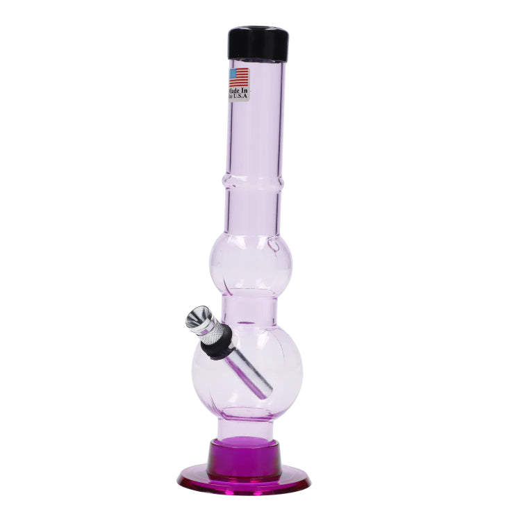 JM Plastics Double Bubble with Grip and Carb Hole Acrylic Bong - 8