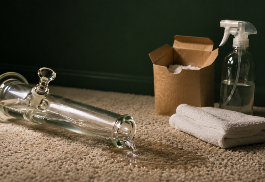 Bong Water Spilled? How to Get the Smell Out of Carpet