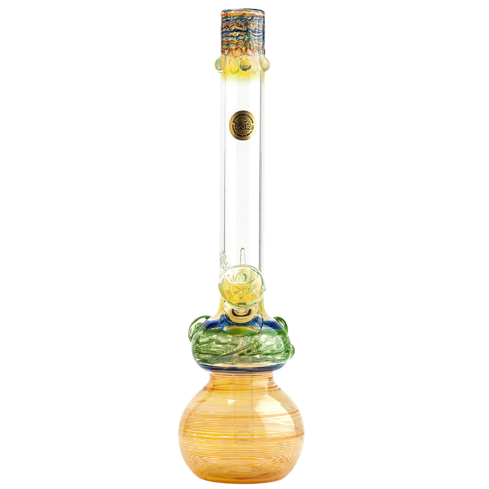 Jerome Baker Designs 50/5 Limited Edition Glass Bubble Base Bong | Green Horn - Front View