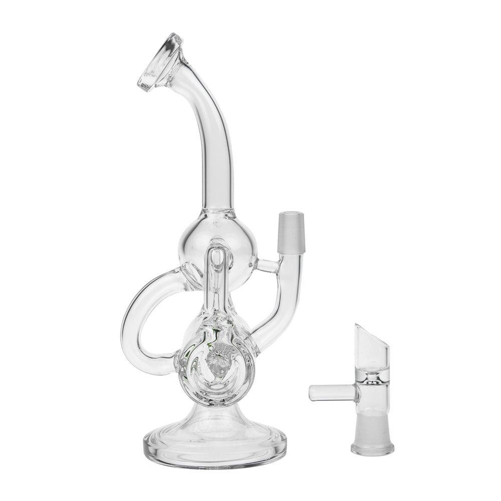 Black Leaf - Recycler Bubbler with Drum Diffuser - Clear- Bowl included