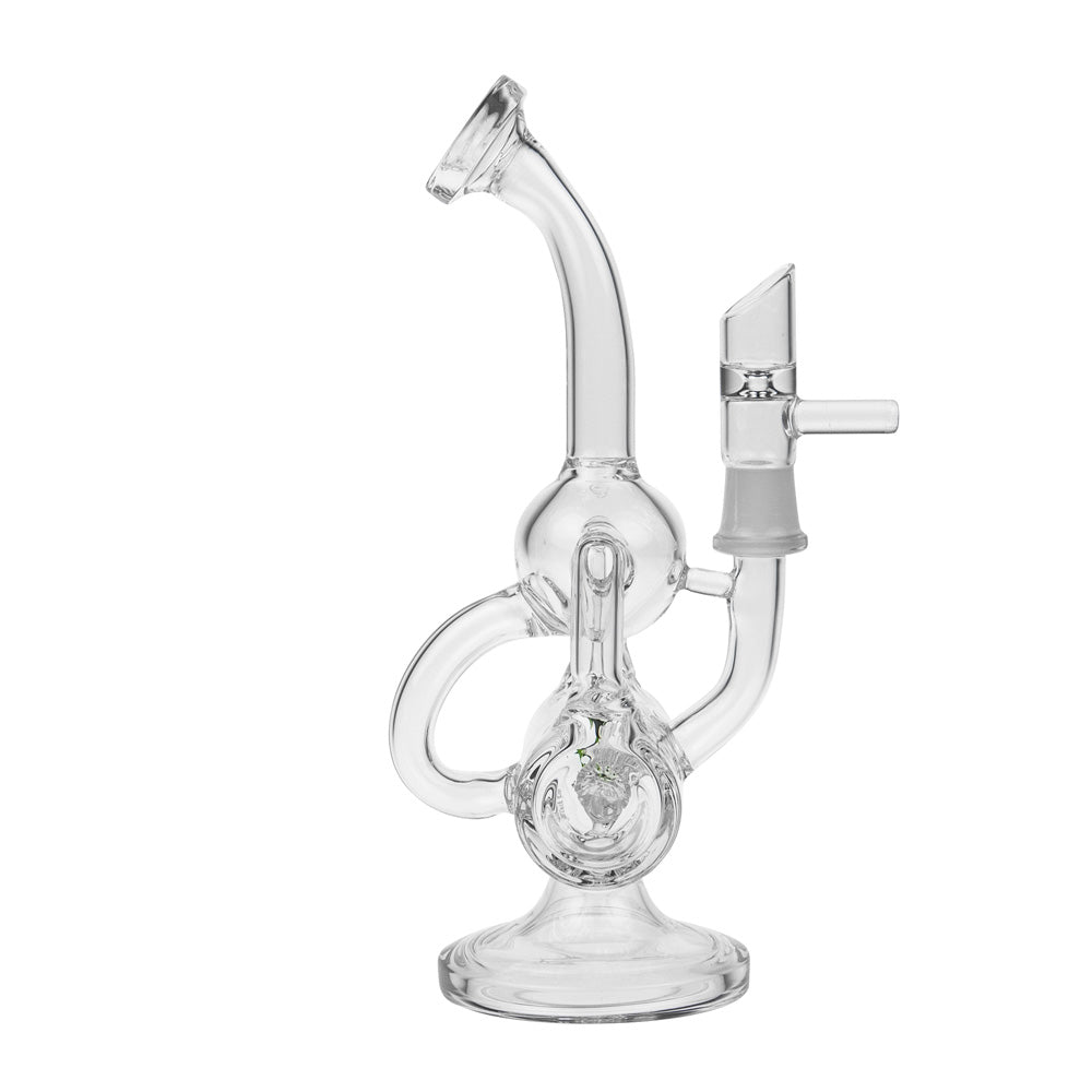 Black Leaf - Recycler Bubbler with Drum Diffuser - Clear - Side view 6