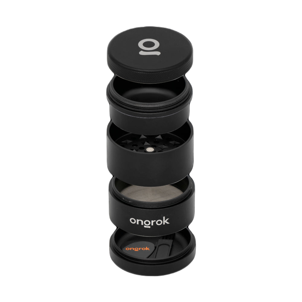 ONGROK 5 Piece Storage Grinder | Black | Seperated