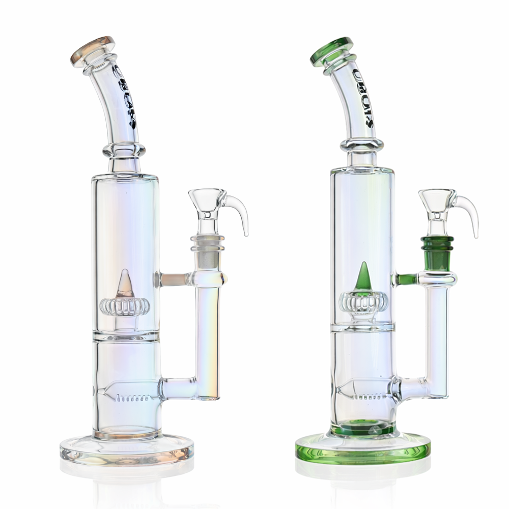 Croia Glass 10" Dual Chamber Scientific Bong with Inline and Rocket Perc | Croia Glass