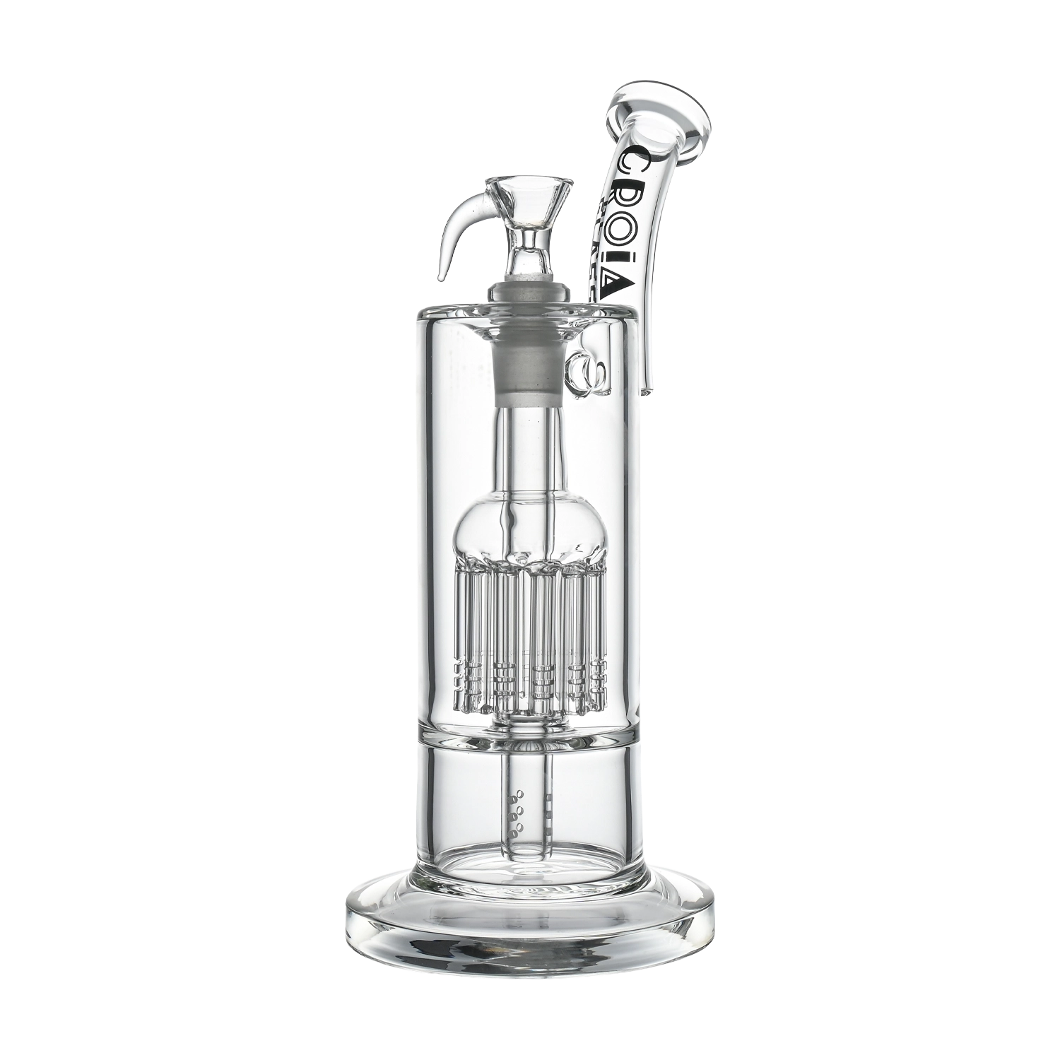 Croia Glass 10" Dual Chamber Scientific Bubbler Tree Perc Glass Bong | Croia Glass