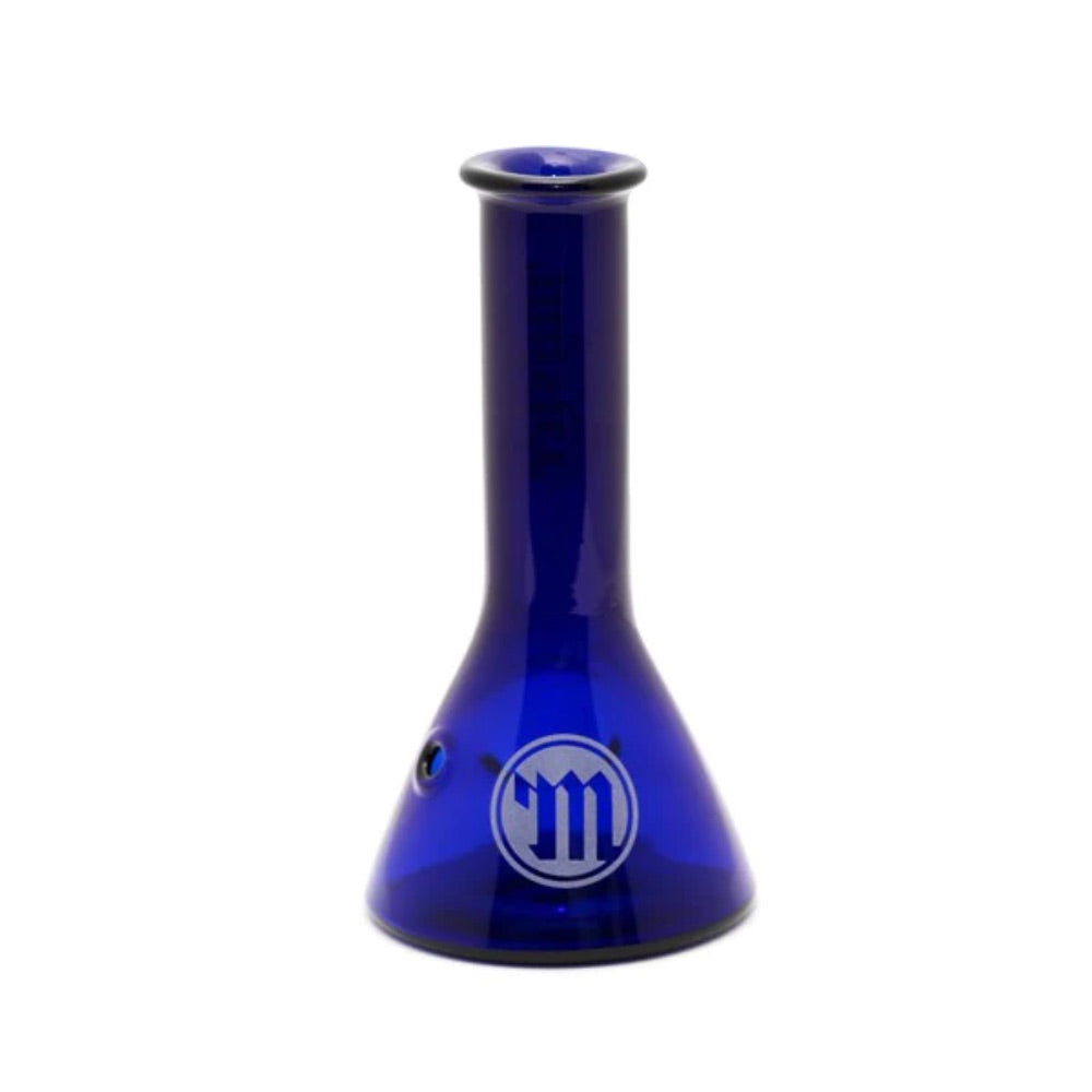 Myster Beaker Bowl Hand Pipe | Blue | side view 2