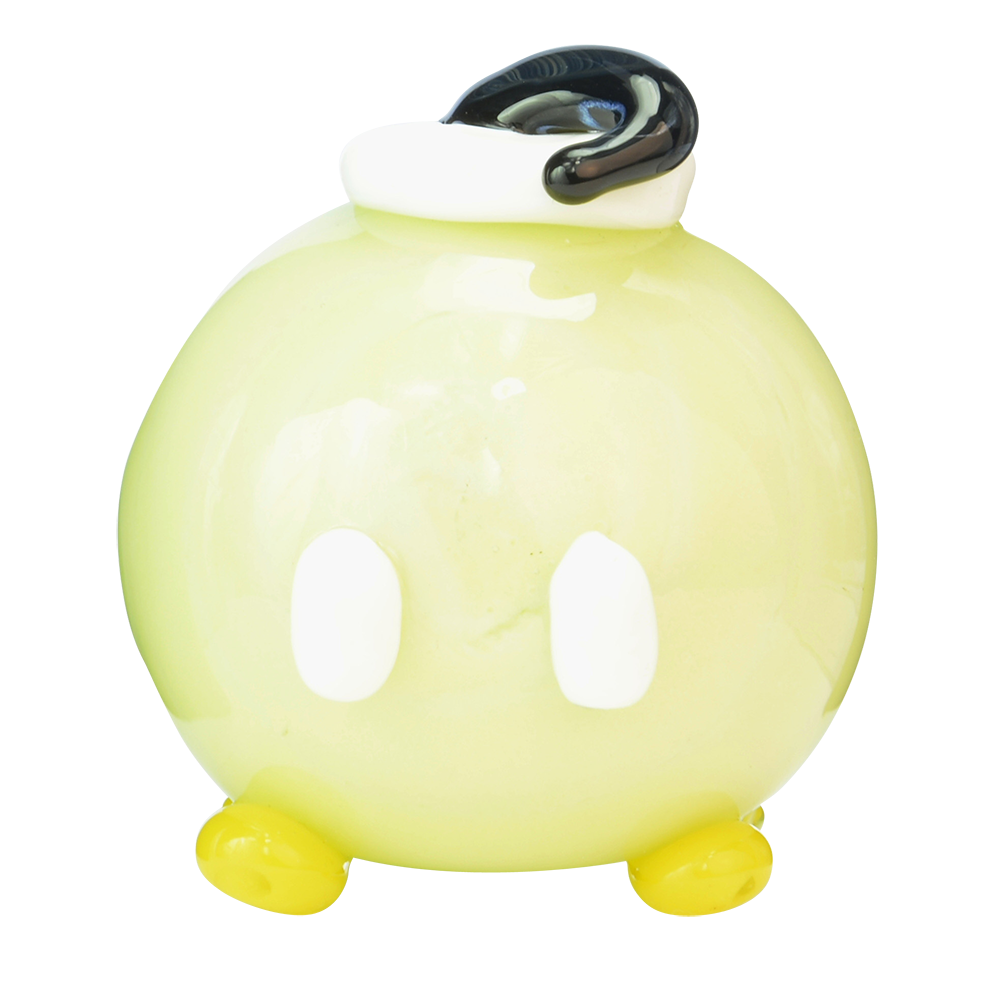 Empire Glassworks Bomber Spoon Pipe - Lime - Close up bowl