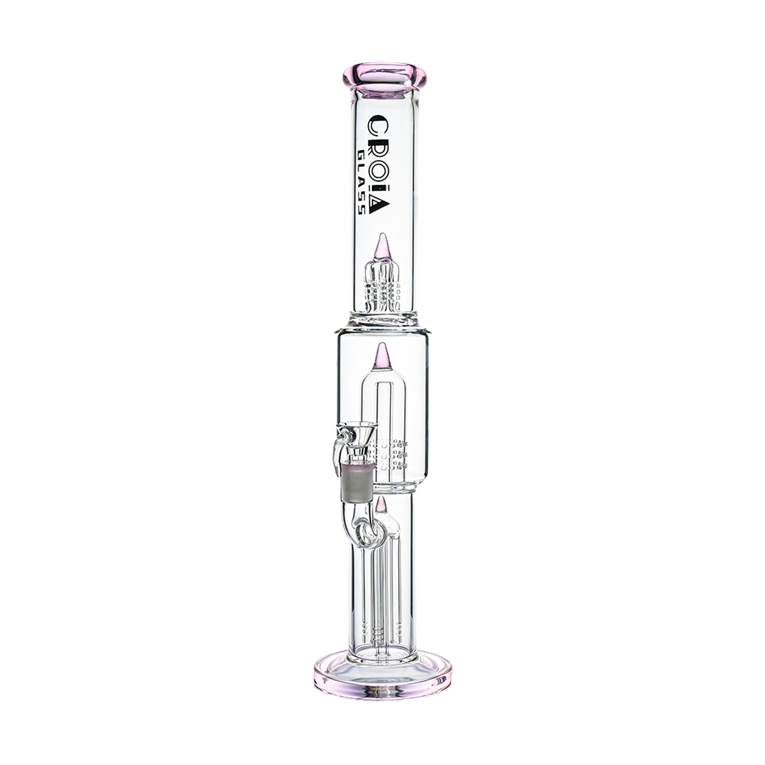 Croia Glass 16" Triple Rocket-Perc Scientific Glass Bong | Croia Glass