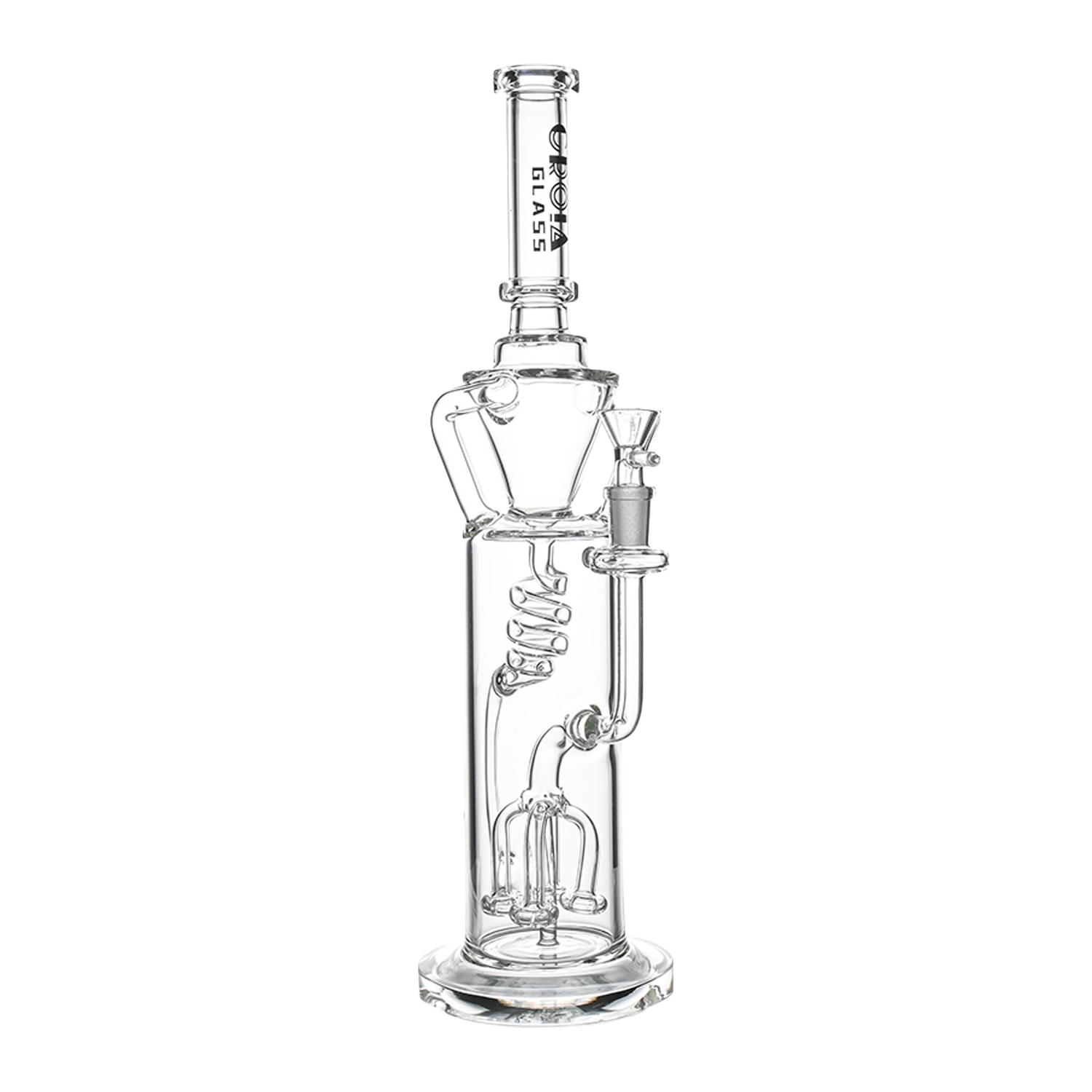 Croia Glass 15" Scientific Glass Bong with Tree Perc & Spiral Cooling | Croia Glass