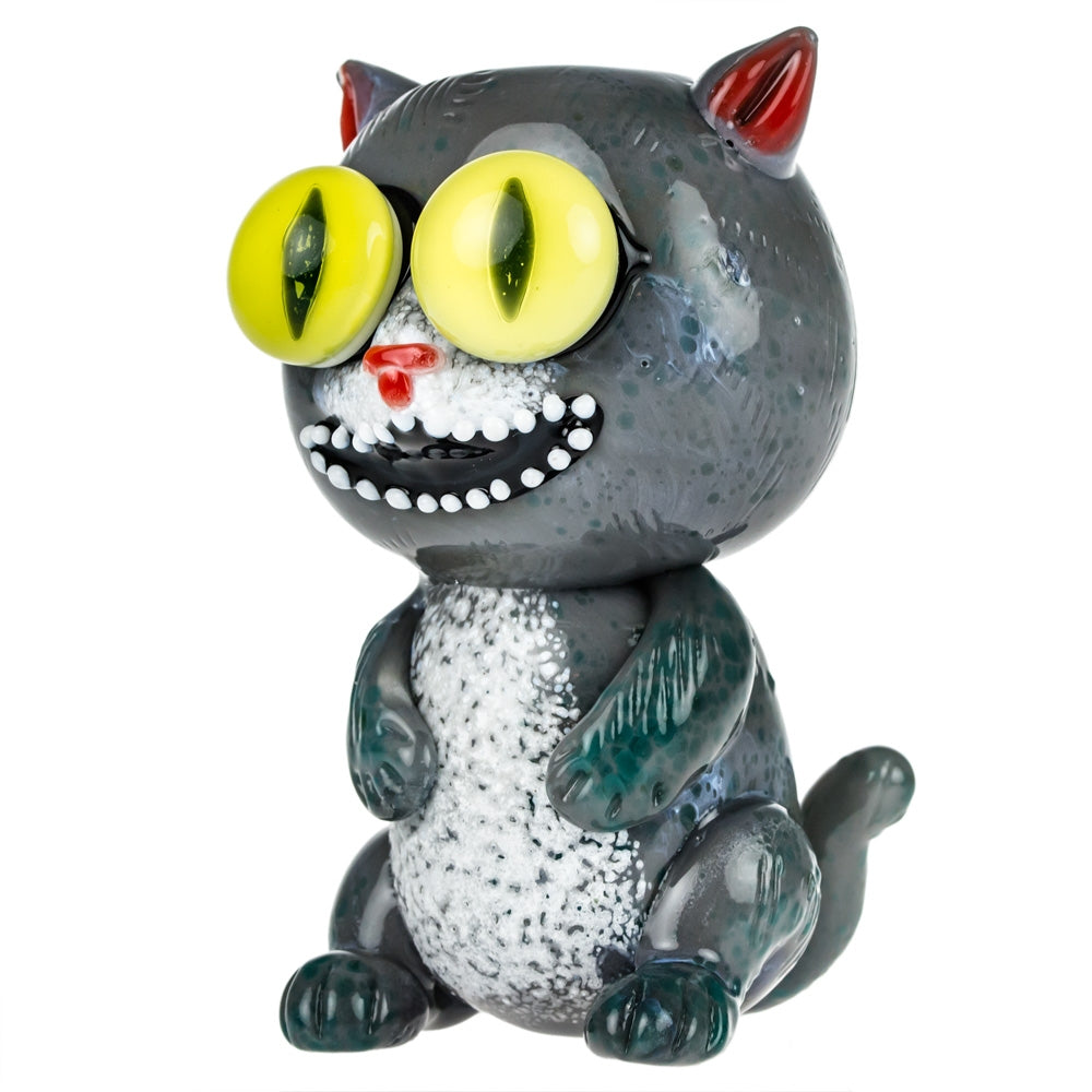 Empire Glassworks Glow in the Dark Galacticat Hand Pipe | side view