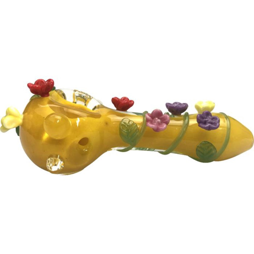 Empire Glassworks Sunshine Garden Mini Spoon Pipe - Side View