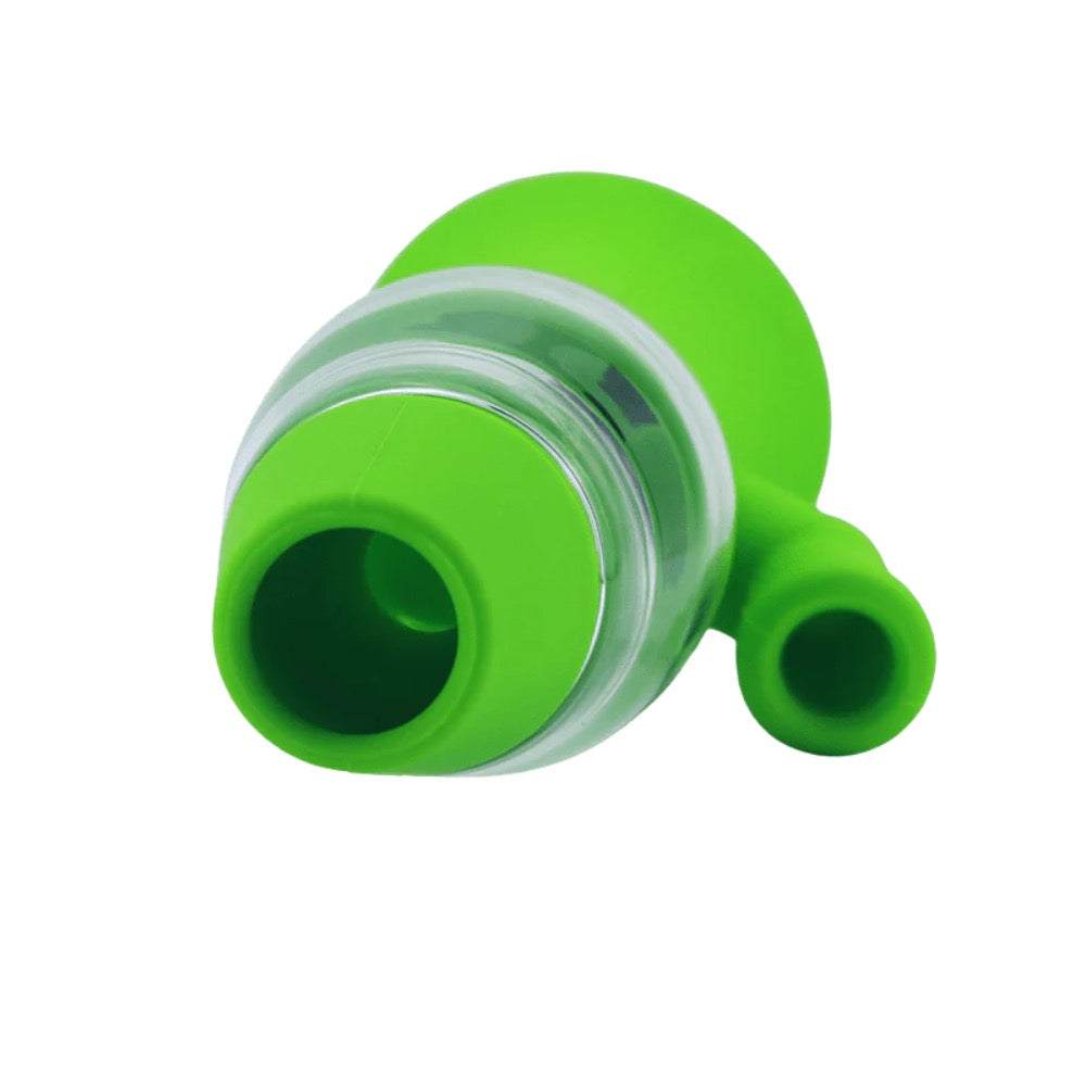 Cloud 8 Lava Lamp Silicone & Glass Water Pipe | Green | top view