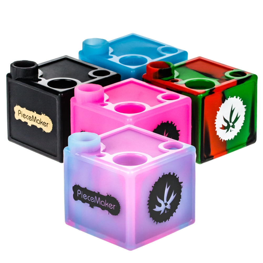 PieceMaker Kube Silicone Dab Rig - Available in Several Colors