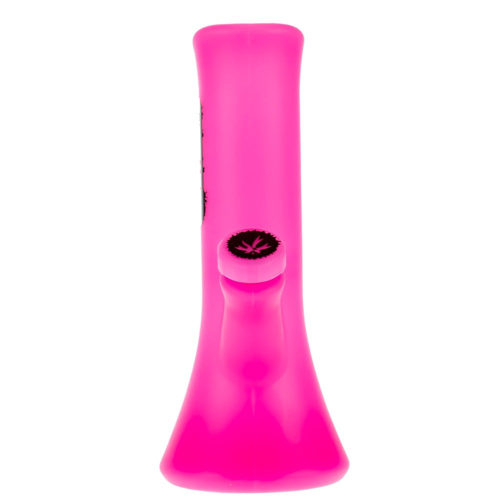 PieceMaker Kali Silicone Beaker Base Bong | Miss Pinky | Front View Cap On 