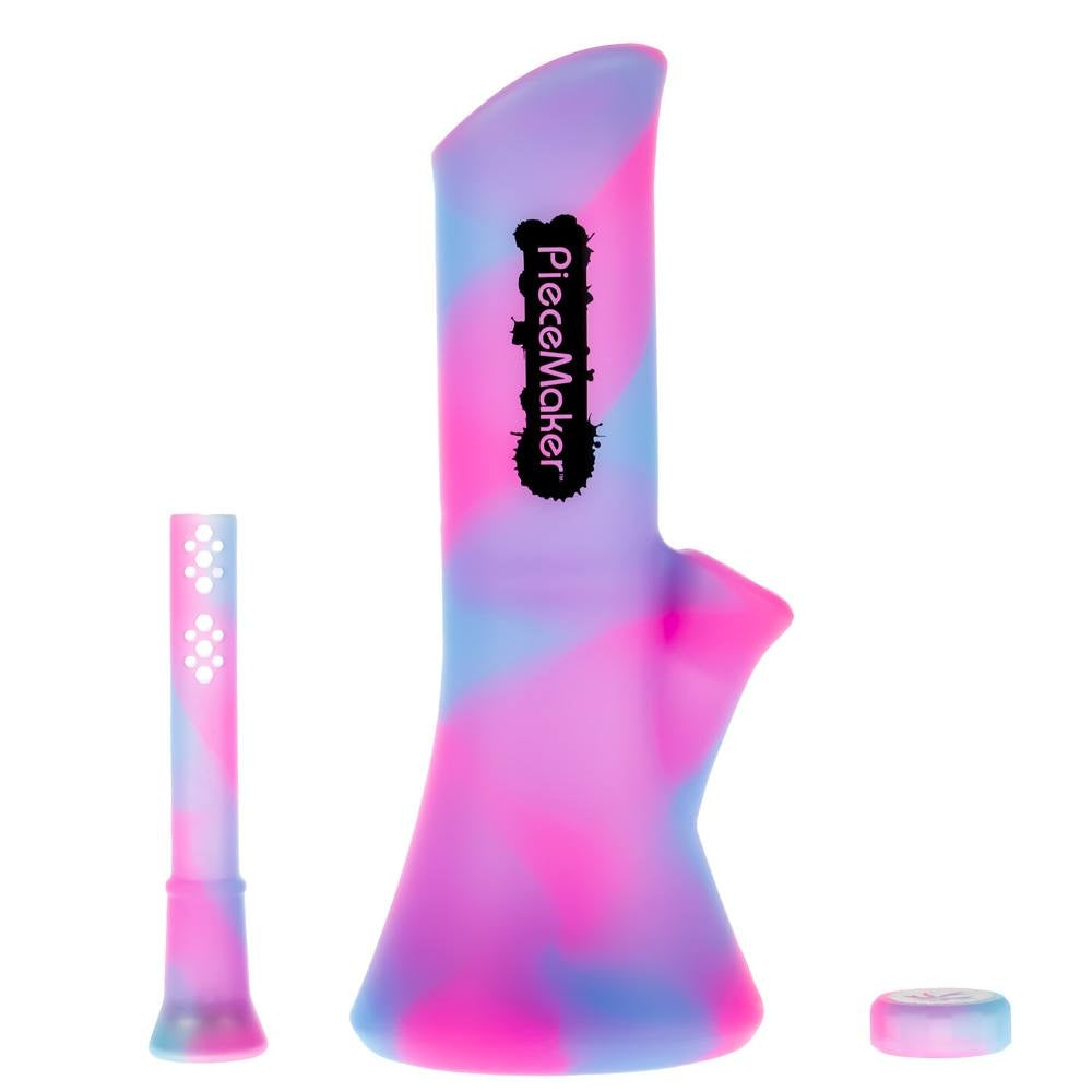 PieceMaker Kali Silicone Beaker Base Bong | Kotton Kandy  | Complete set