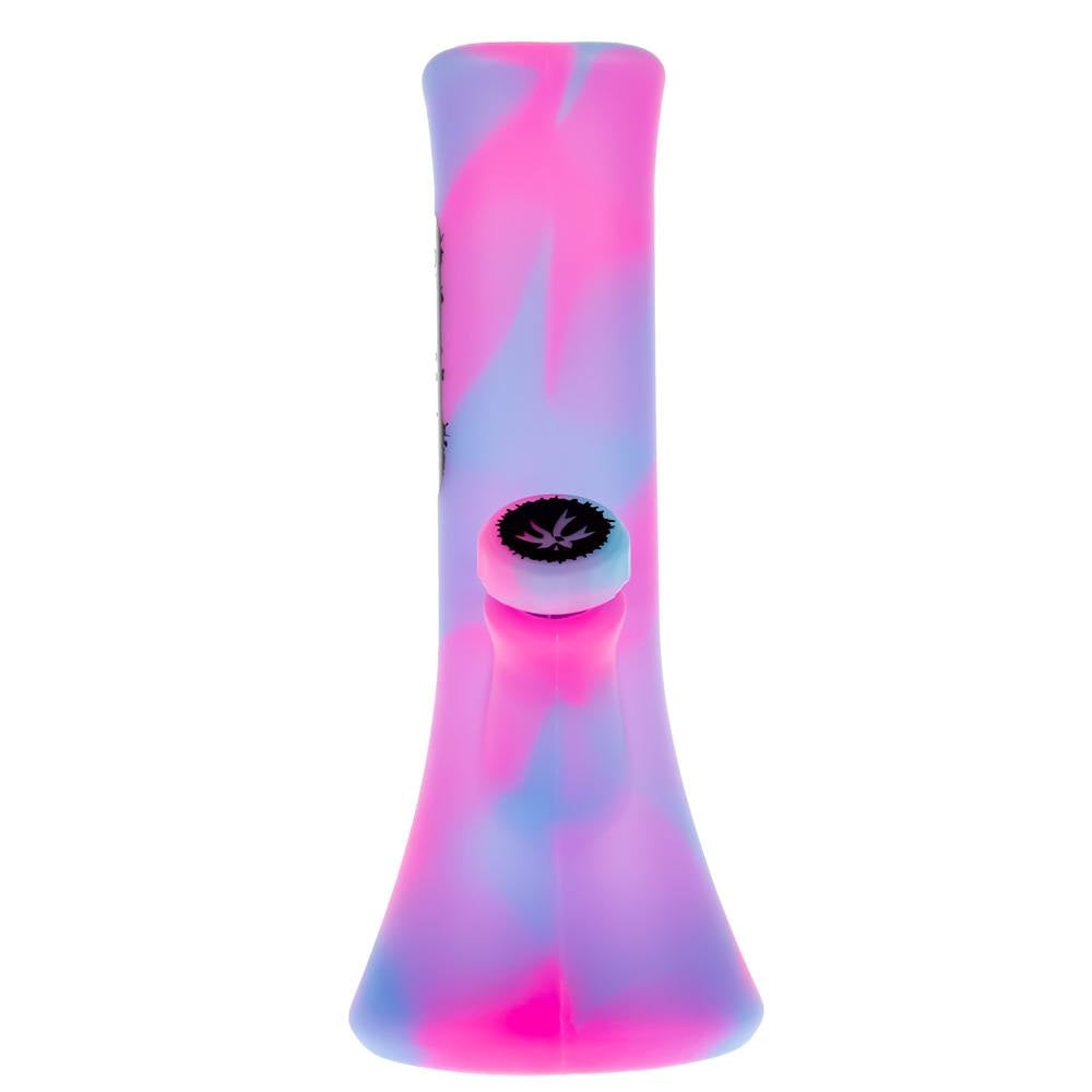 PieceMaker Kali Silicone Beaker Base Bong | Kotton Kandy  | Front View Cap On