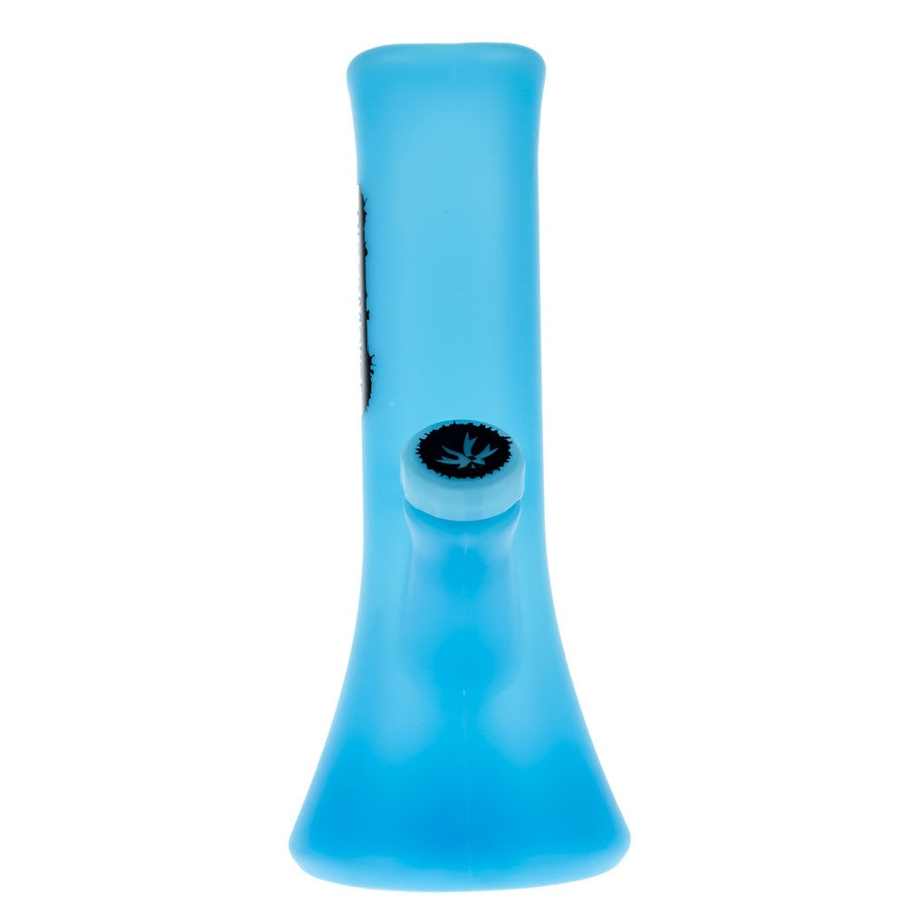 PieceMaker Kali Silicone Beaker Base Bong | Indy Glow | Front View Cap On