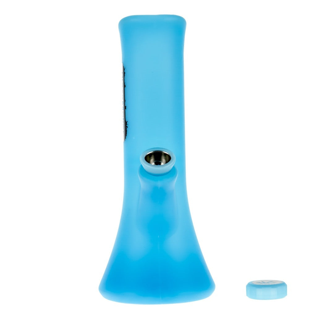 PieceMaker Kali Silicone Beaker Base Bong | Indy Glow | Front View Cap Off 
