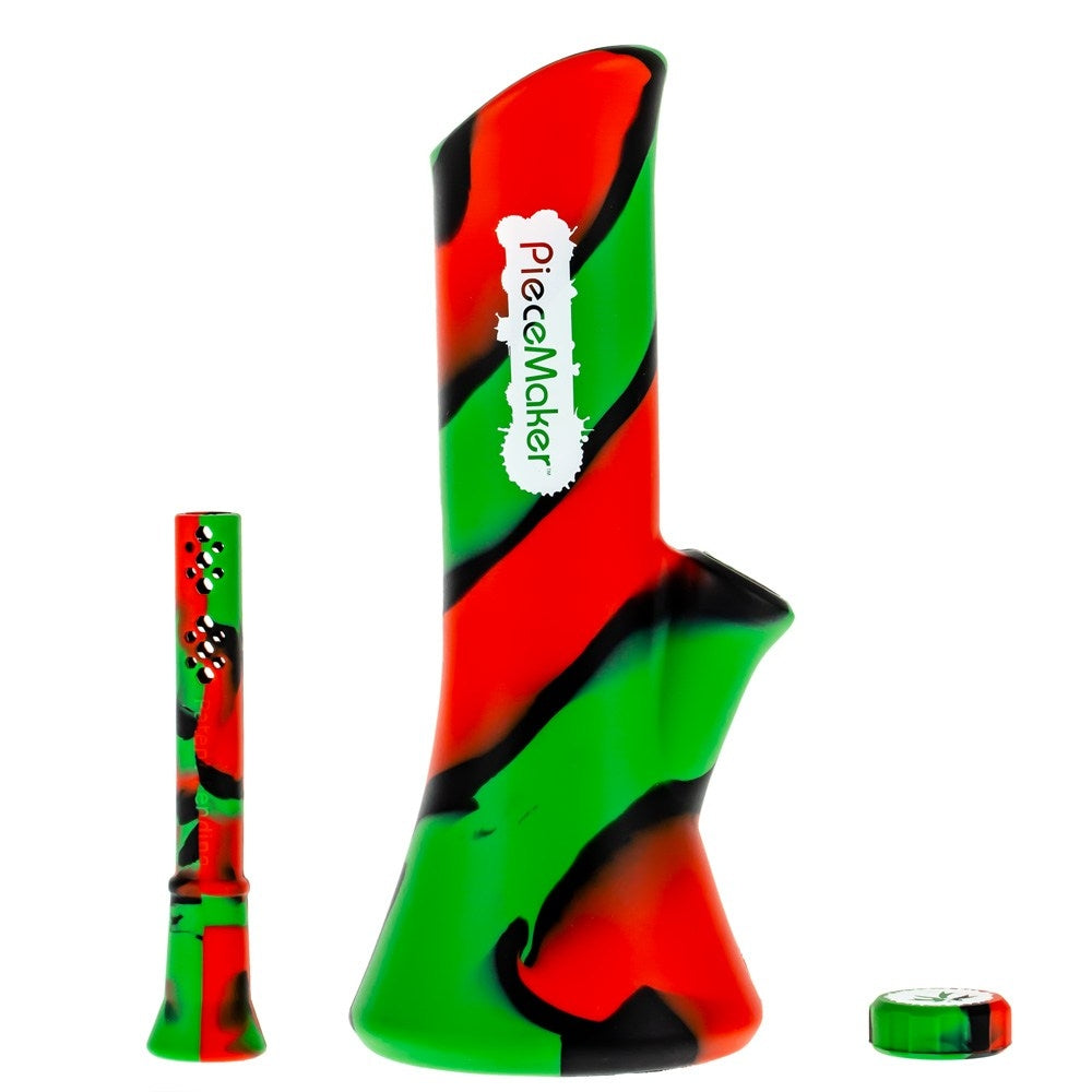 PieceMaker Kali Silicone Beaker Base Bong | Kwest Swirl | Complete Set 