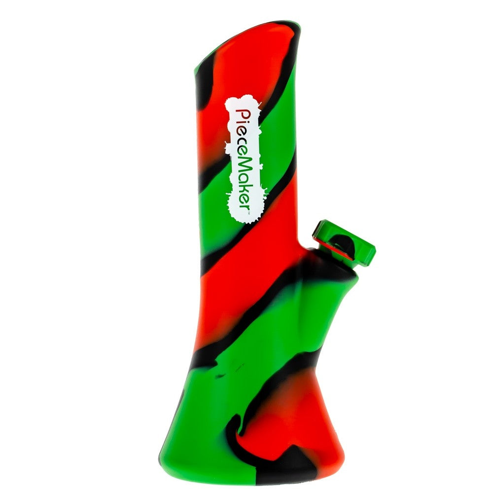 PieceMaker Kali Silicone Beaker Base Bong | Kwest Swirl | Side View 4