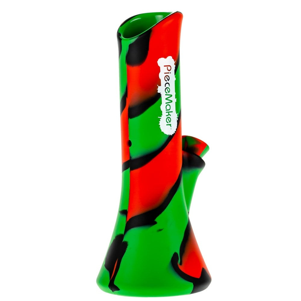 PieceMaker Kali Silicone Beaker Base Bong | Kwest Swirl | Side View 3