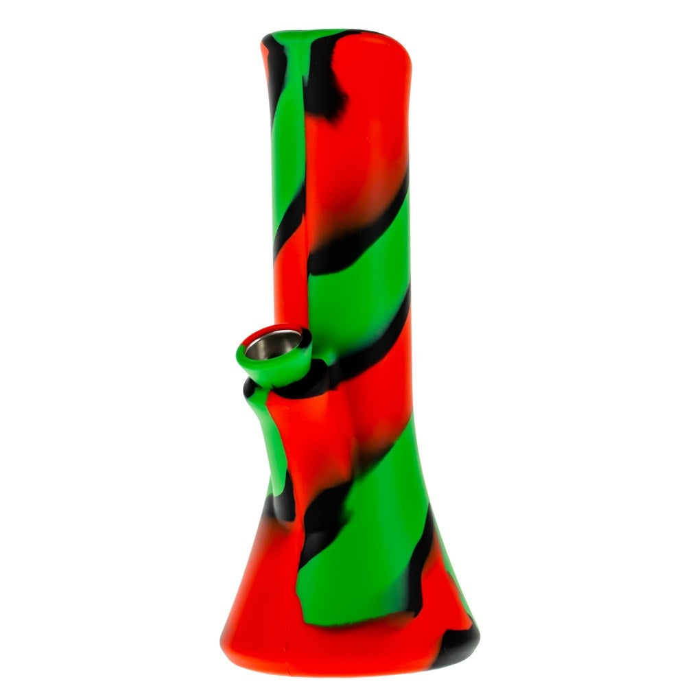 PieceMaker Kali Silicone Beaker Base Bong | Kwest Swirl | Side View 2