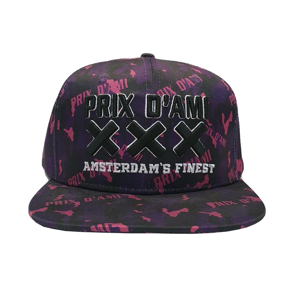 Lauren Rose x Prix D'Ami Allover Printed Snapback | front view