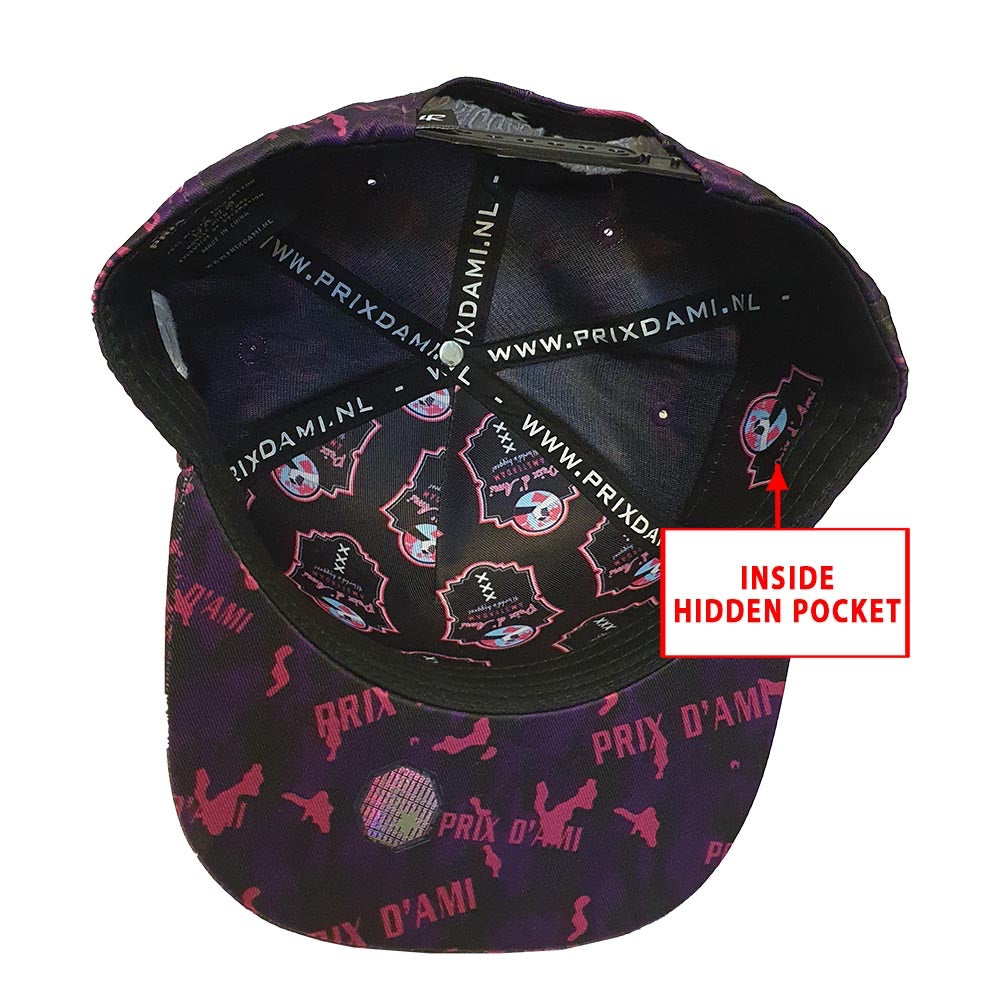 Lauren Rose x Prix D'Ami Allover Printed Snapback | bottom view