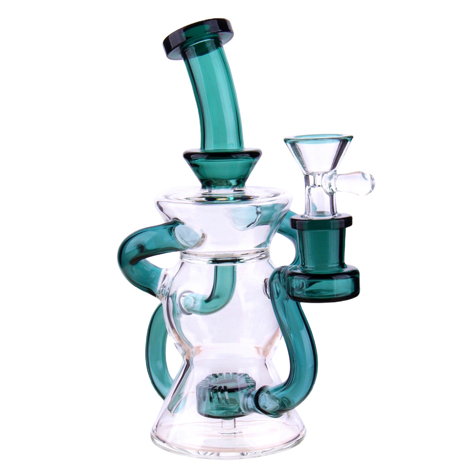 GC Color Perc & Tube Recycler Bong - 7 in.