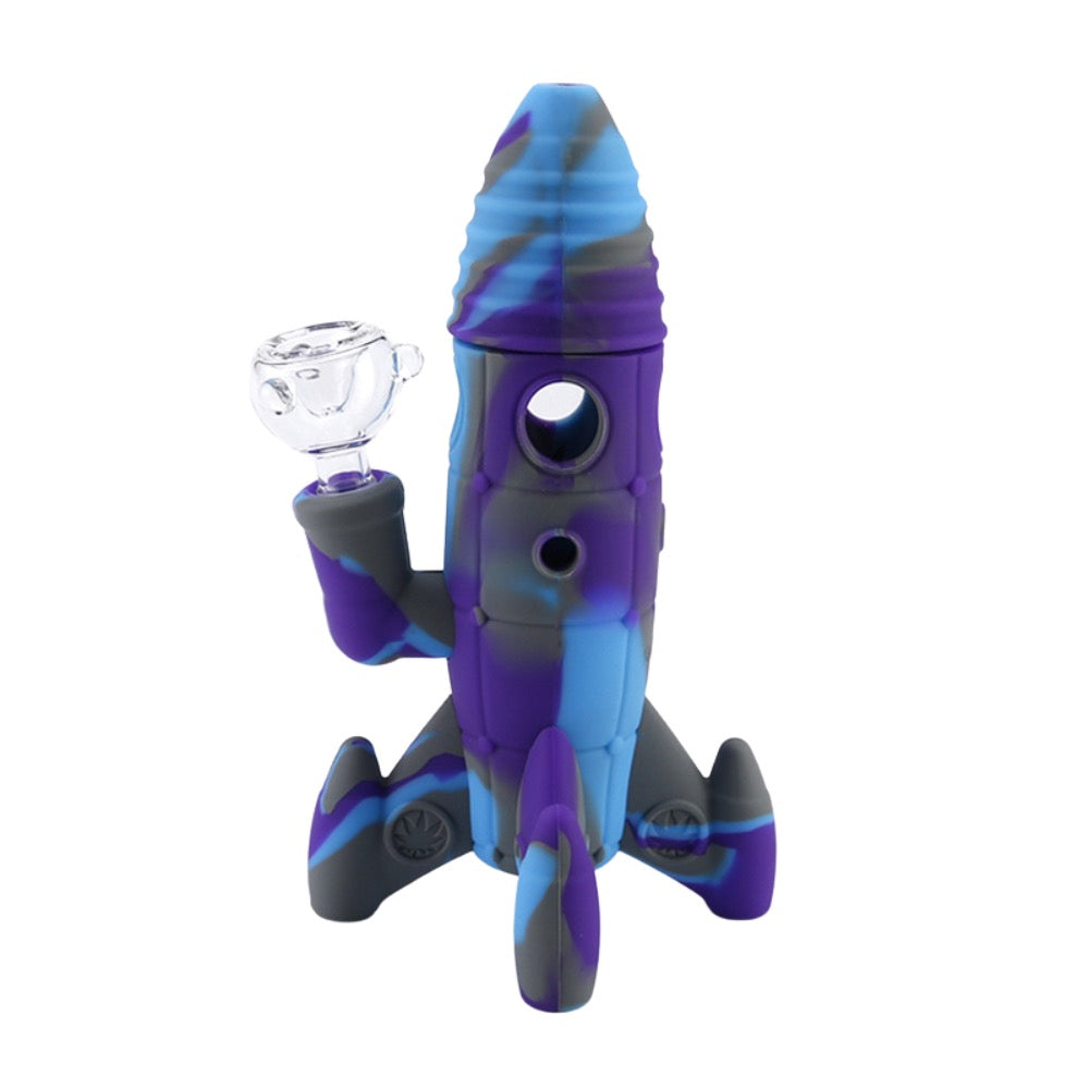Cloud 8 Rocket Ship Silicone & Glass Bong
