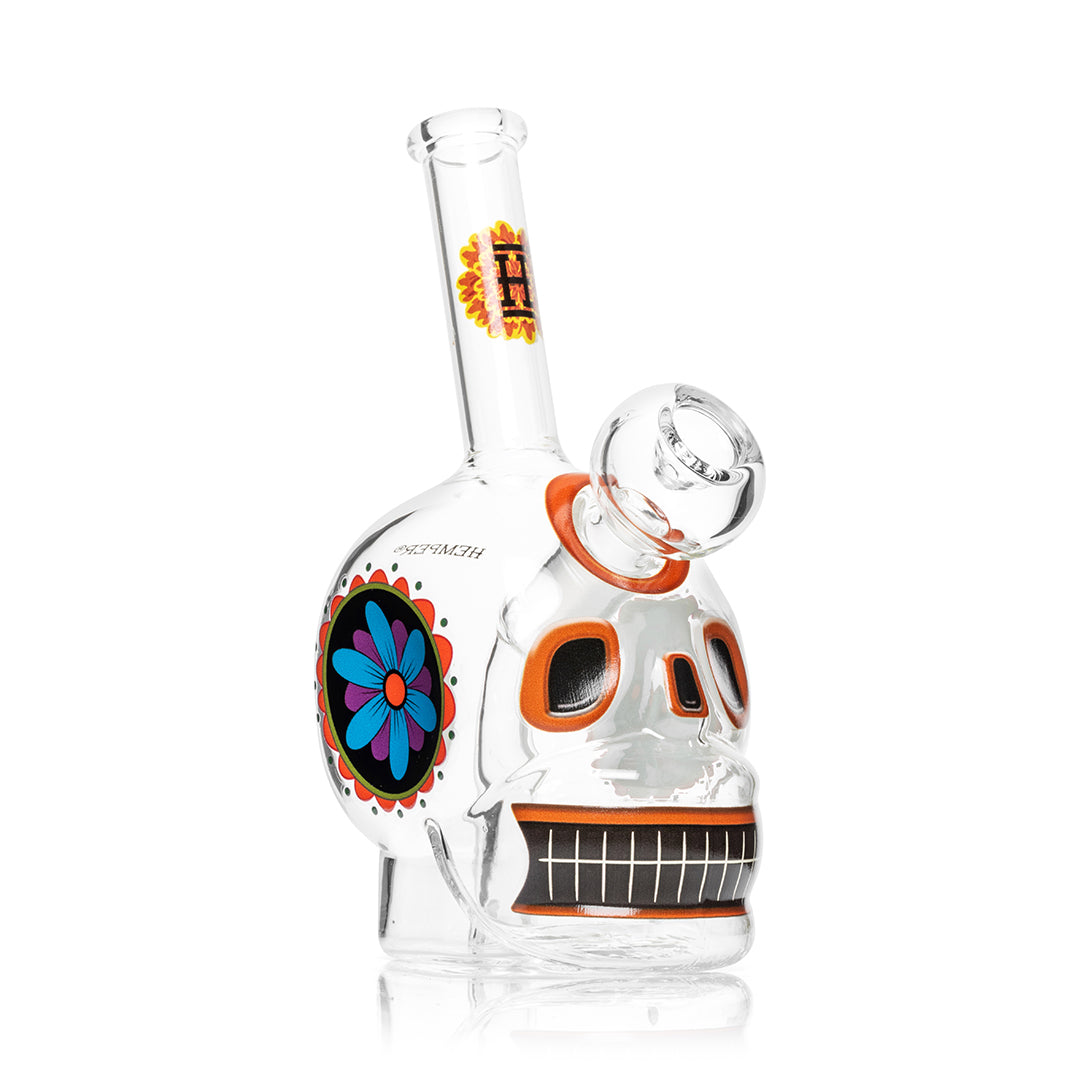 HEMPER Dia De Los Muertos Skull Bong 6.1"