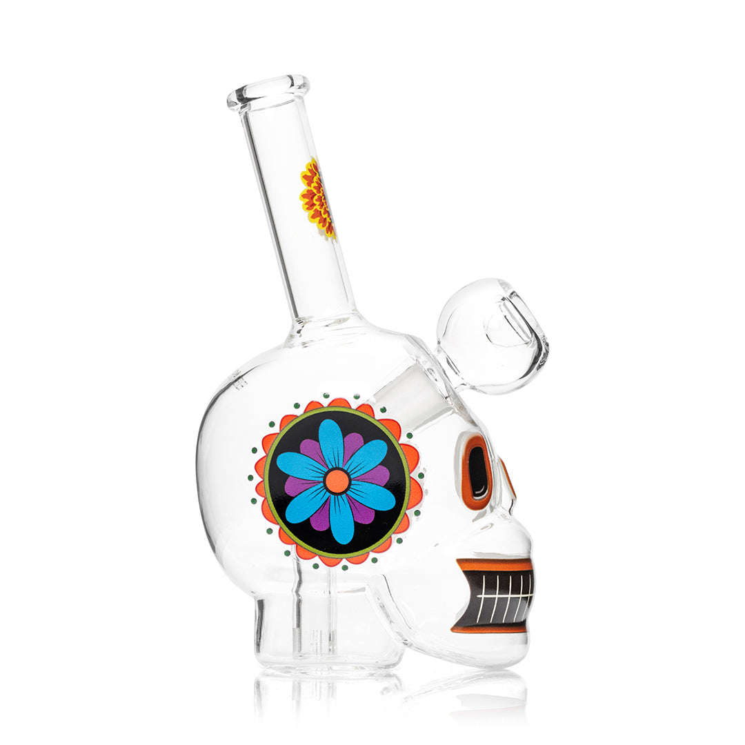 HEMPER Dia De Los Muertos Skull Bong 6.1"