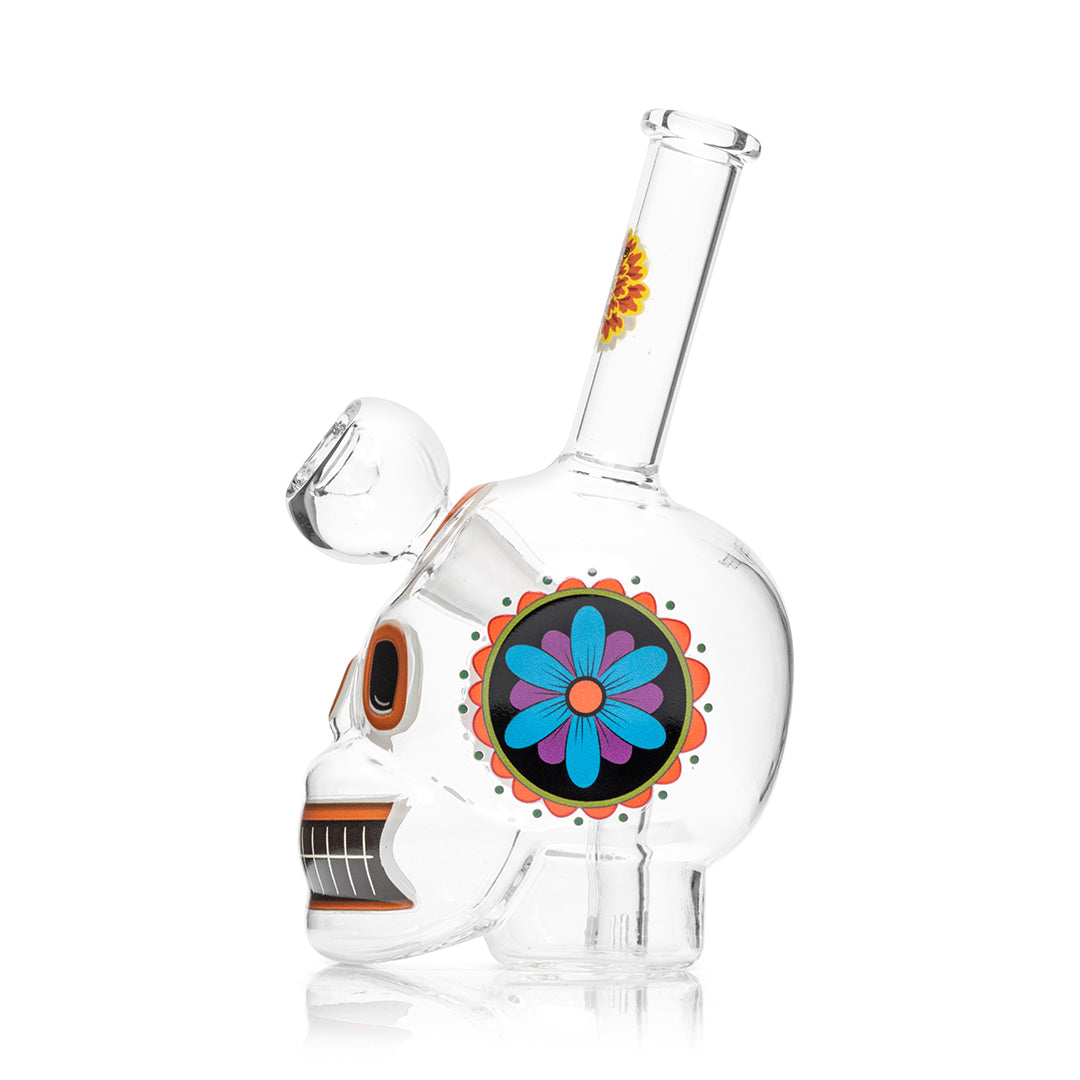 HEMPER Dia De Los Muertos Skull Bong 6.1"