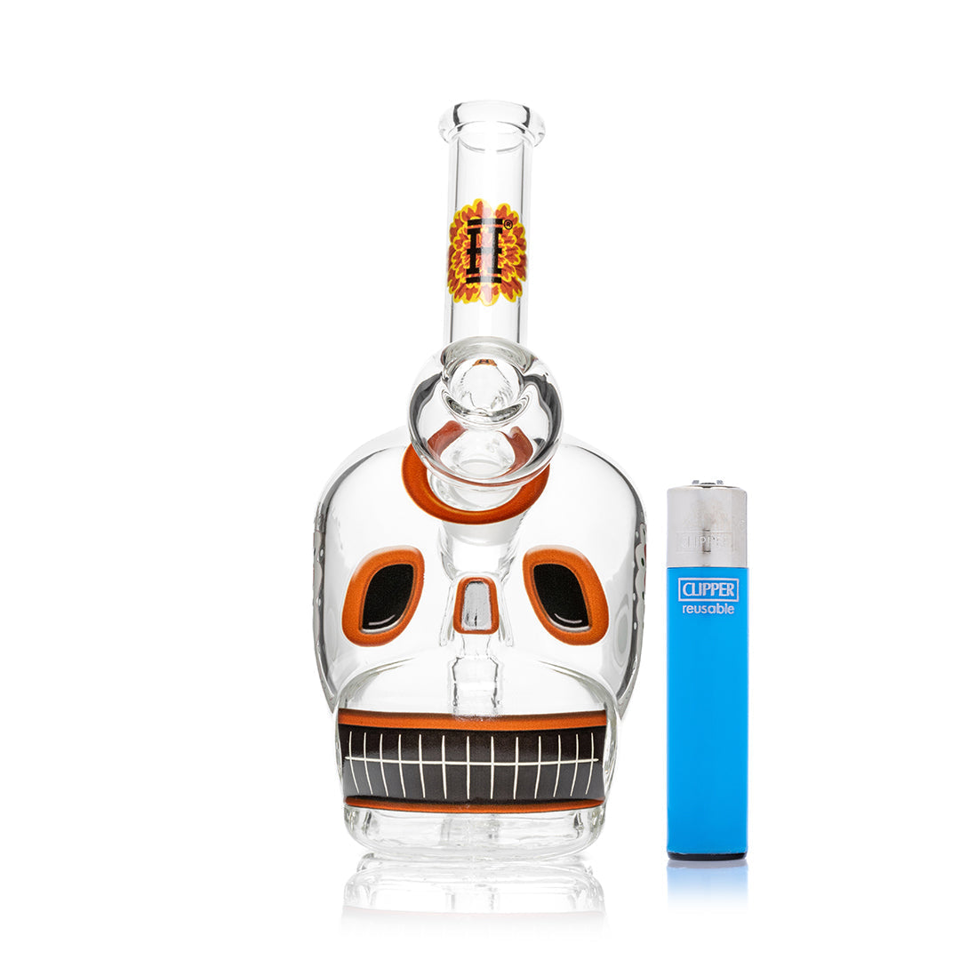 HEMPER Dia De Los Muertos Skull Bong 6.1"
