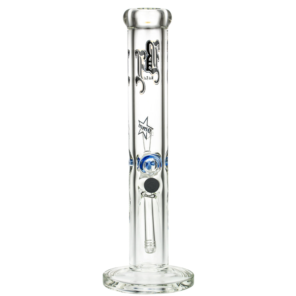 Black Leaf 9mm Straight Ice Bong | 35 cm - Back View 