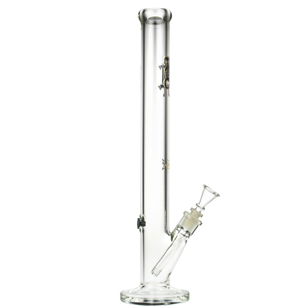 Black Leaf 7mm Straight Bong | 49 cm - Side View 6