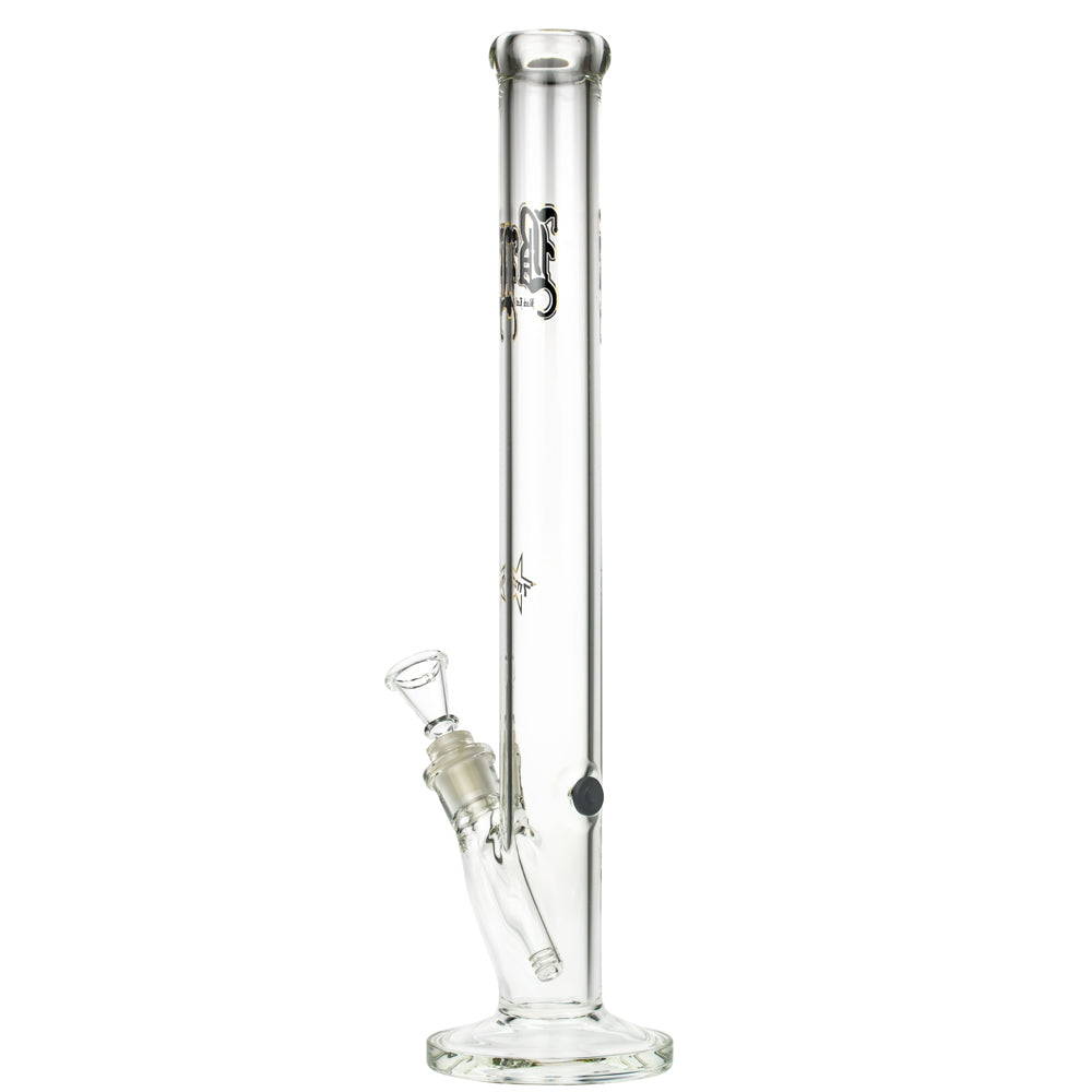 Black Leaf 7mm Straight Bong | 49 cm - Side View 4