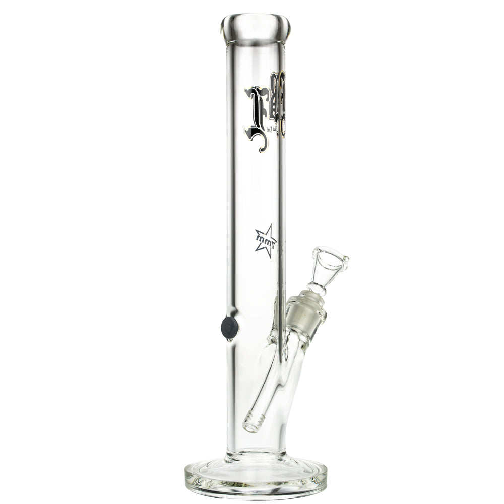 Black Leaf 7mm Straight Bong | 40 cm - Side View 5