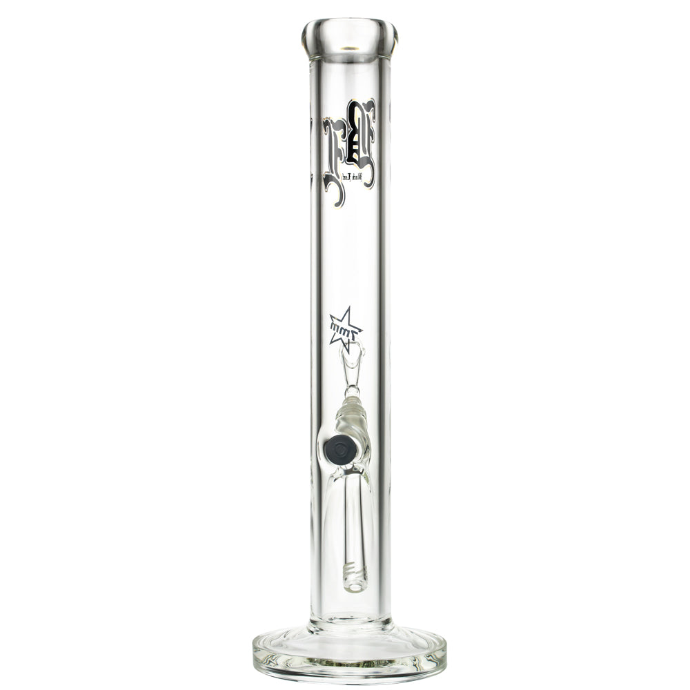Black Leaf 7mm Straight Bong | 40 cm - Back View 
