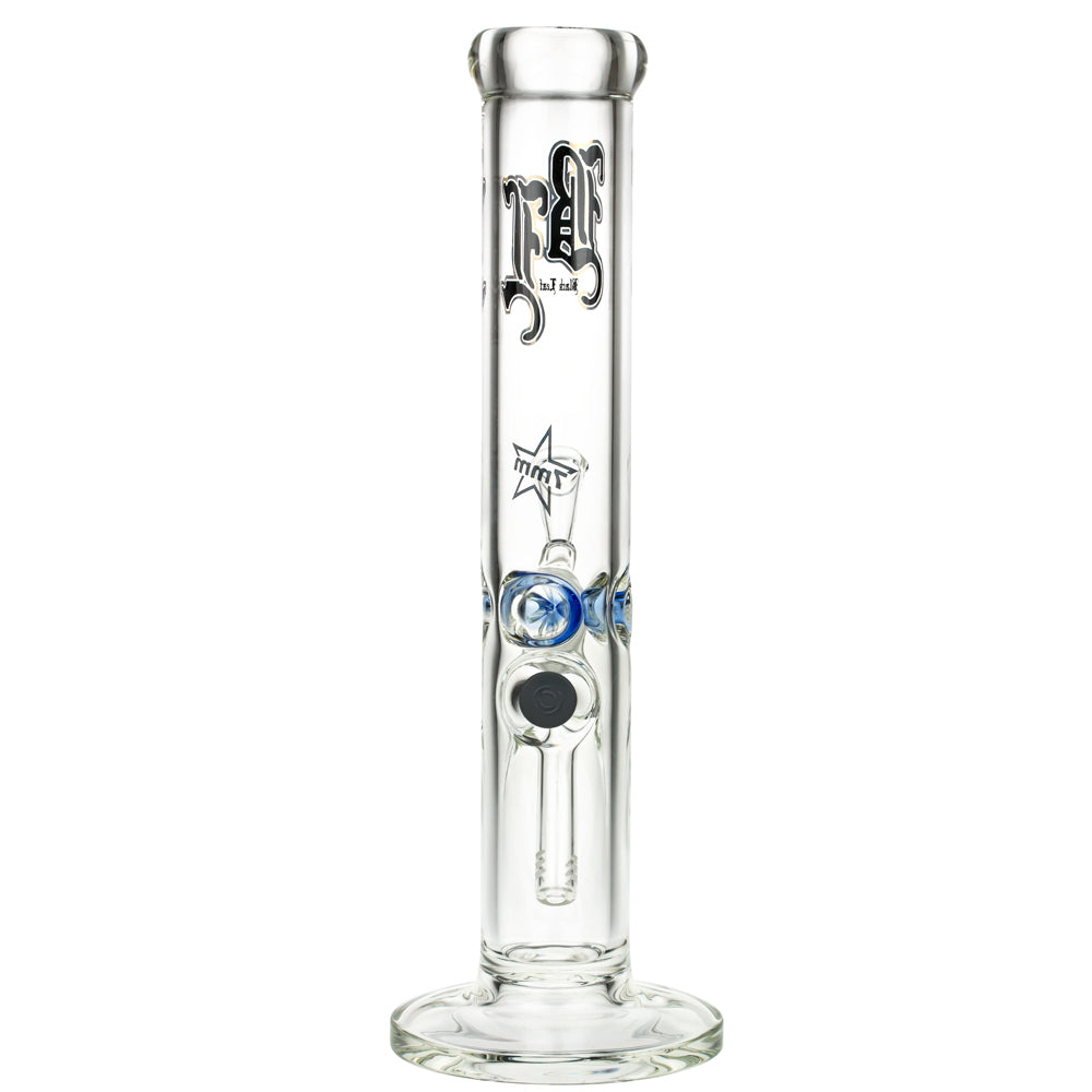 Black Leaf 7mm Straight Ice Bong | 34 cm - Back View 
