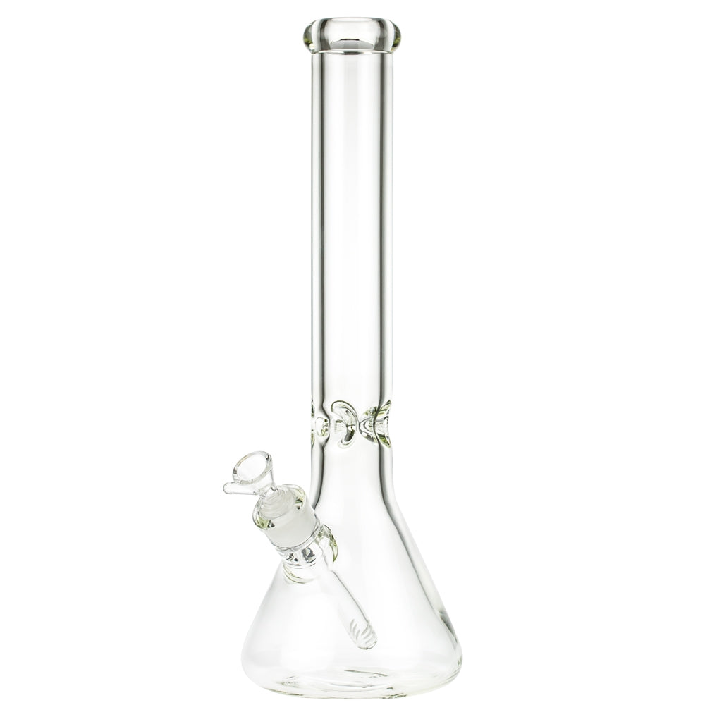Black Leaf Beaker Base 9mm Glass Ice Bong | 40 cm - Side View 2