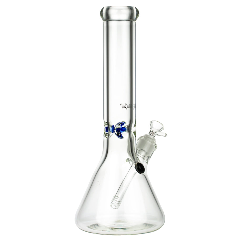 Black Leaf 9mm Beaker Ice Bong | 34 cm - Side View 5