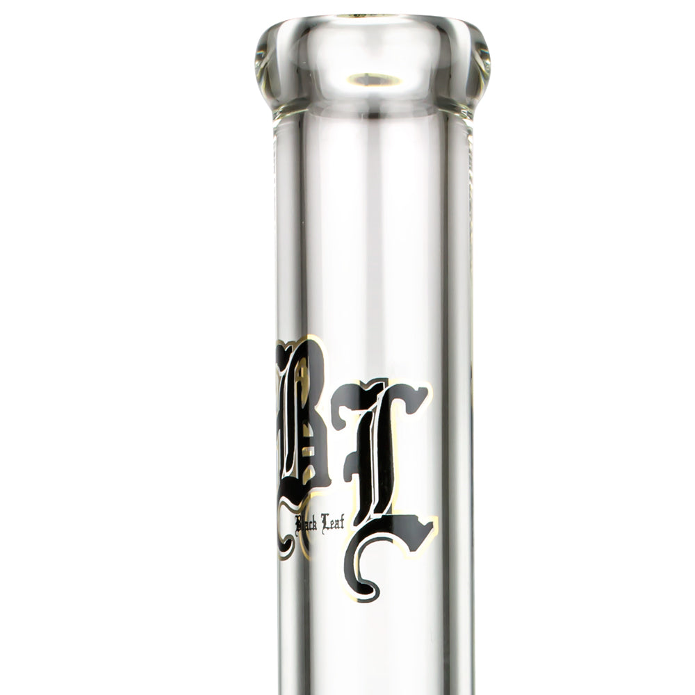 Black Leaf 9mm Straight Bong | 50 cm - Black Leaf Logo 
