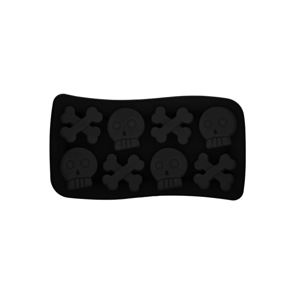 Silicone Skull & Crossbone Ice Cube Tray | Black