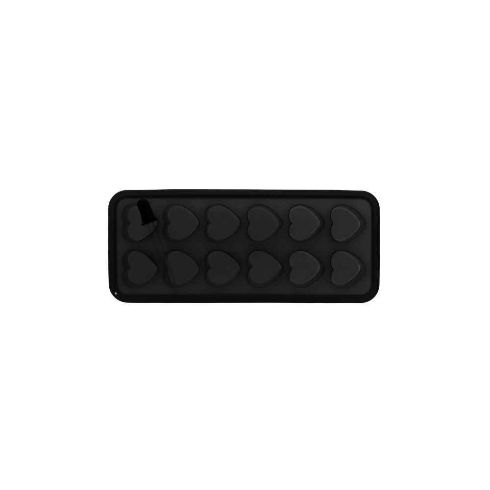 Silicone Heart Ice Cube Tray With Dropper | Black